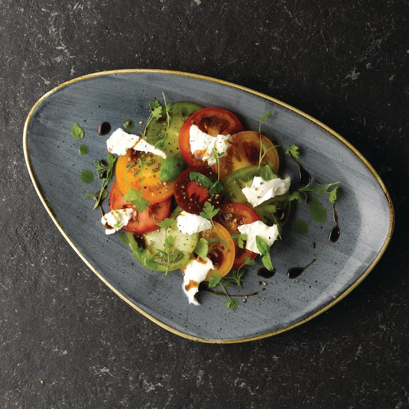 Churchill Stonecast Triangular Plates Blueberry 304mm (Pack of 6)