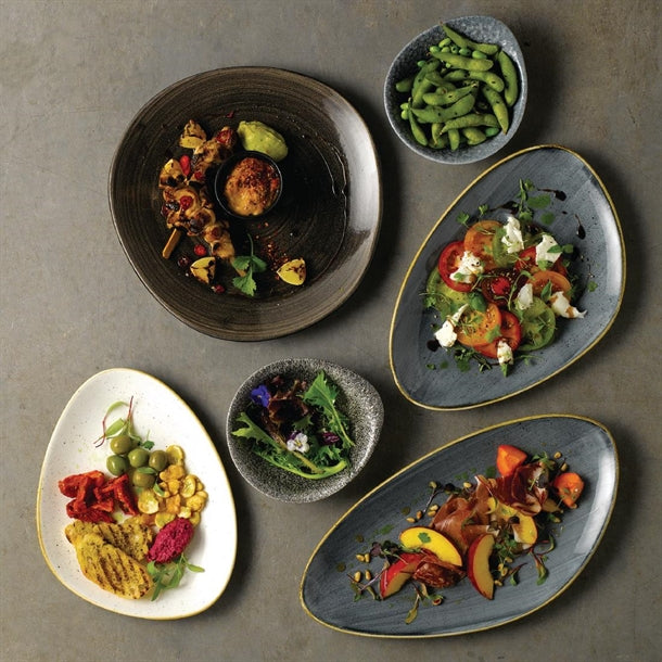 Churchill Raku Round Dish Topaz Blue 160mm (Pack of 12)