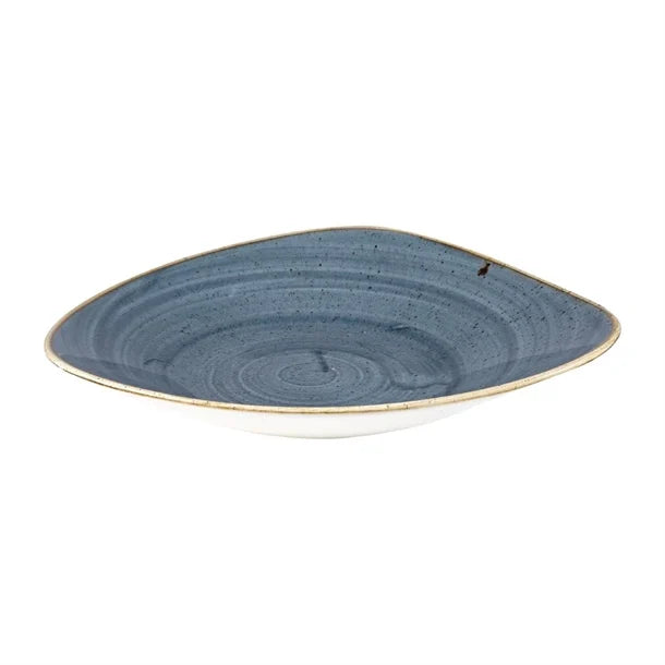 Churchill Stonecast Triangular Shallow Bowls Blueberry 272mm (Pack of 12)