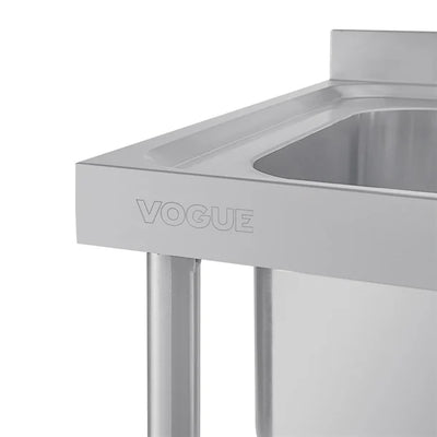 Vogue Double Sink Right Hand Drainer 1500mm