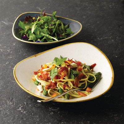 Churchill Stonecast Triangular Shallow Bowls Blueberry 272mm (Pack of 12)