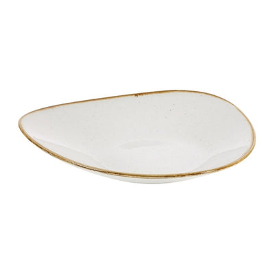 Churchill Stonecast Triangular Shallow Bowls Barley White 272mm