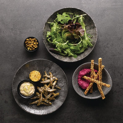 Churchill Stone Quartz Black Evolve Coupe Bowls 248mm (Pack of 12)