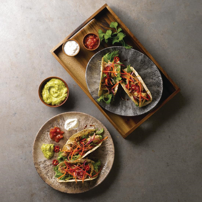 Churchill Stone Quartz Black Orbit Oval Coupe Plates 270mm (Pack of 12)