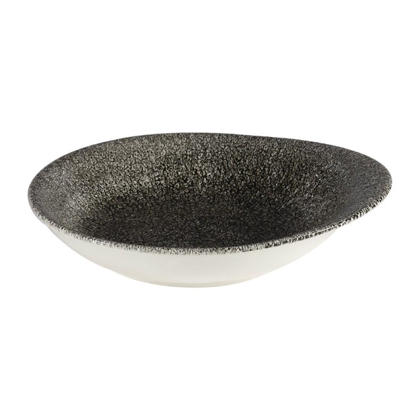Churchill Raku Round Dish Quartz Black 185mm (Pack of 12)