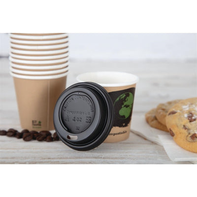 Fiesta Green Compostable Espresso Cup Lids 113ml - 4oz (Pack of 1000)