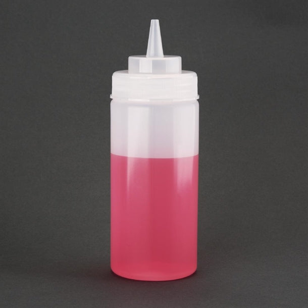 Vogue Clear Wide Neck Squeeze Sauce Bottle 16oz