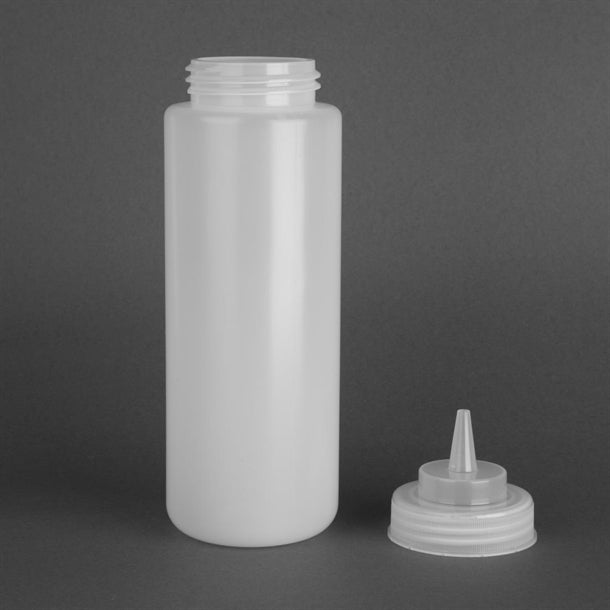 Vogue Clear Wide Neck Squeeze Sauce Bottle 16oz