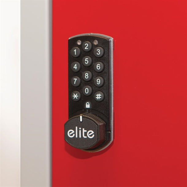 Elite Three Door Electronic Combination Locker Black