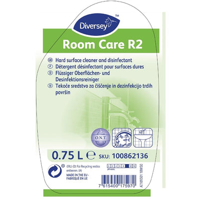 Room Care R2 Hard Surface Cleaner and Disinfectant Ready To Use 750ml (6 Pack)