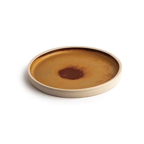Olympia Canvas Flat Round Plate Sienna Rust 180mm (Pack of 6)