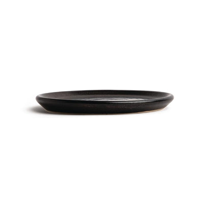 Olympia Canvas Small Rim Round Plate Delhi Black 180mm (Pack of 6)