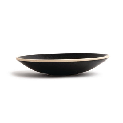 Olympia Canvas Shallow Tapered Bowl Delhi Black 200mm (Pack of 6)