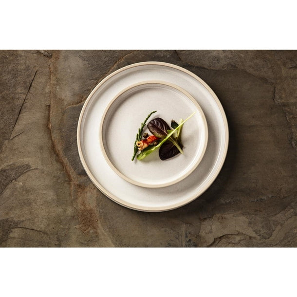 Olympia Canvas Flat Round Plate Murano White 250mm (Pack of 6)