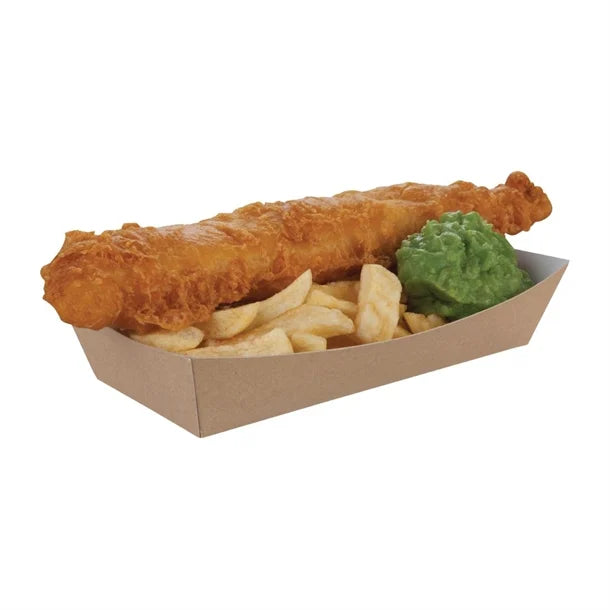 Colpac Compostable Kraft Food Trays Large 220mm (Pack of 250)