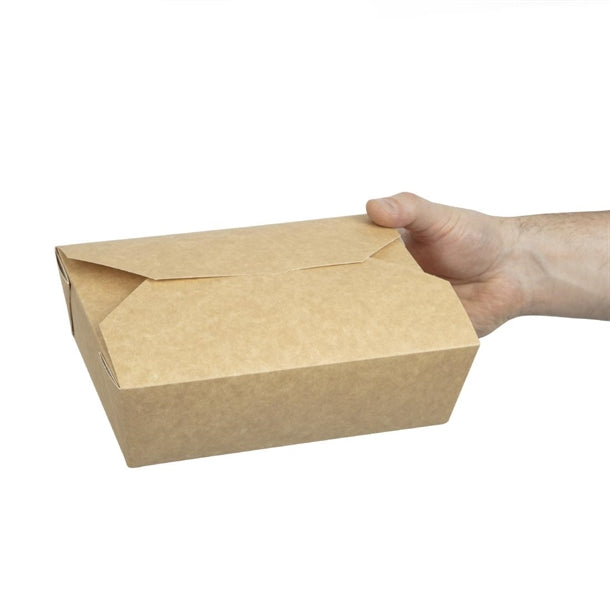 Colpac Recyclable Kraft Microwaveable Food Boxes 1950ml - 68oz (Pack of 200)