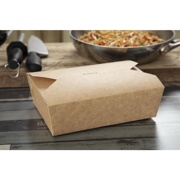 Colpac Recyclable Kraft Microwaveable Food Boxes 1950ml - 68oz (Pack of 200)