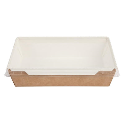 Colpac Fuzione Recyclable Paperboard Food Trays With Lid 1000ml - 35oz