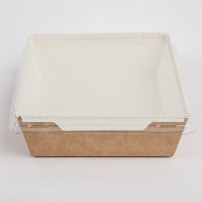 Colpac Fuzione Recyclable Paperboard Food Trays With Lid 1000ml - 35oz