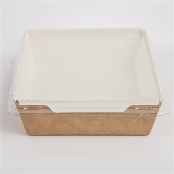 Colpac Fuzione Recyclable Paperboard Food Trays With Lid 1000ml - 35oz