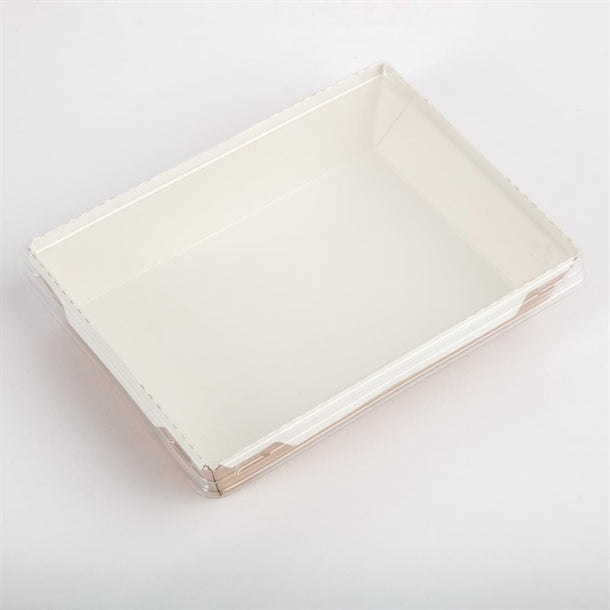 Colpac Fuzione Recyclable Paperboard Food Trays With Lid 1000ml - 35oz