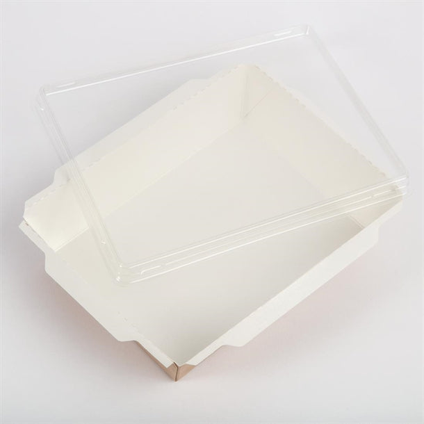 Colpac Fuzione Recyclable Paperboard Food Trays With Lid 1000ml - 35oz