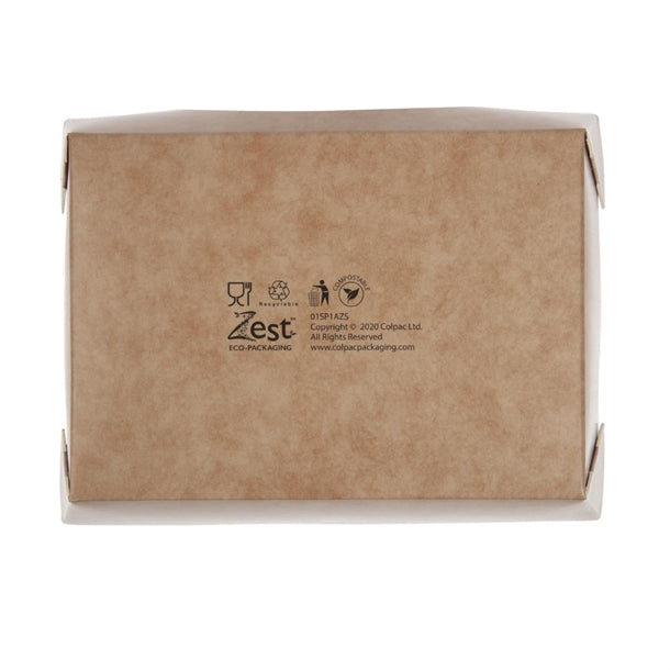 Colpac Zest Compostable Kraft Medium Salad Box 825ml-29oz (Pack of 250)