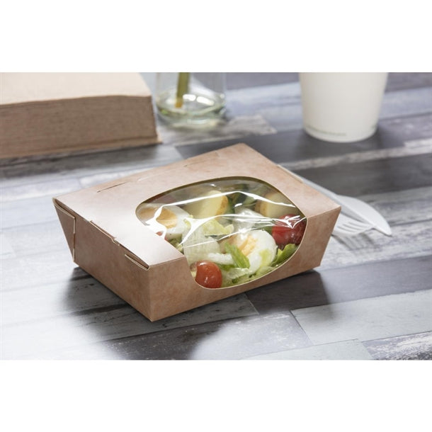 Colpac Zest Compostable Kraft Medium Salad Box 825ml-29oz (Pack of 250)