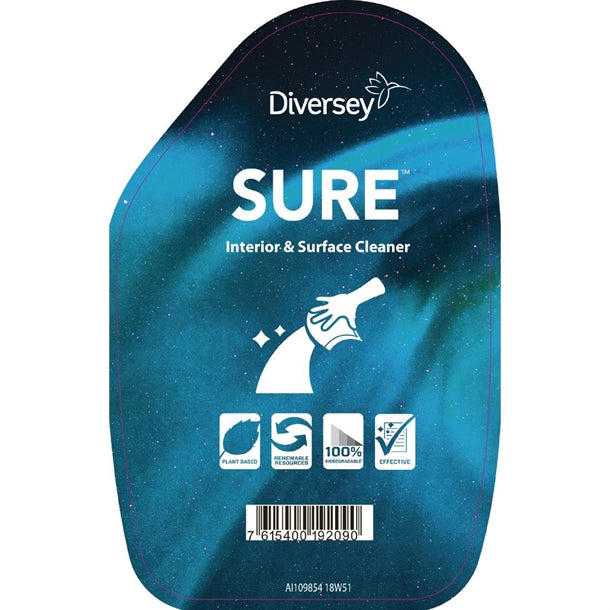SURE Glass Cleaner - Interior and Surface Cleaner Refill Bottles 750ml (6 Pack)