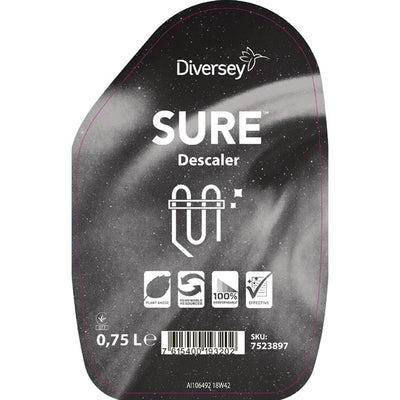 SURE Cleaner and Disinfectant - Descaler Refill Bottles 750ml (6 Pack)