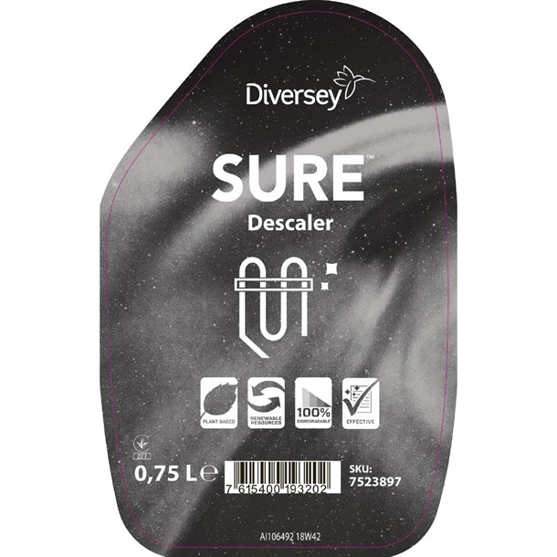 SURE Cleaner and Disinfectant - Descaler Refill Bottles 750ml (6 Pack)