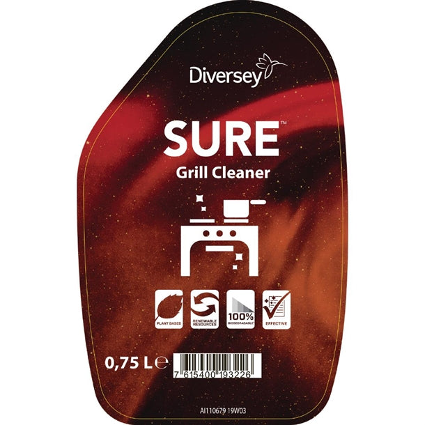 SURE Cleaner and Degreaser - Grill Cleaner Refill Bottles 750ml (6 Pack)