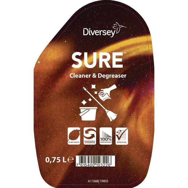 SURE Cleaner and Degreaser - Grill Cleaner Refill Bottles 750ml (6 Pack)