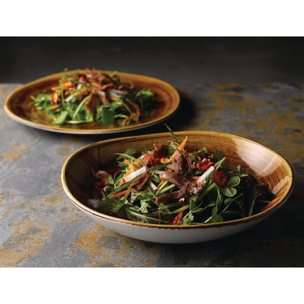 Churchill Studio Prints Agano Coupe Plates Black 288mm (Pack of 12)