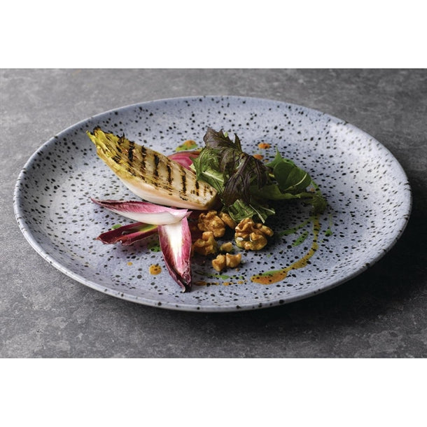 Churchill Studio Prints Agano Coupe Plates Black 288mm (Pack of 12)
