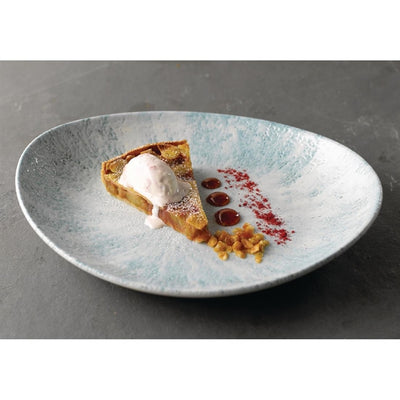 Churchill Stone Oval Coupe Plates Aquamarine 270 x 229mm (Pack of 12)