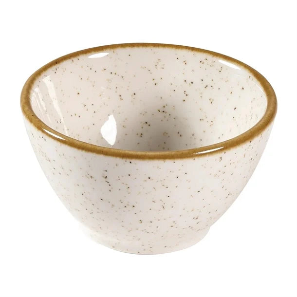 Churchill Stonecast Dip Pots Barley White 4oz 85mm (Pack of 12)