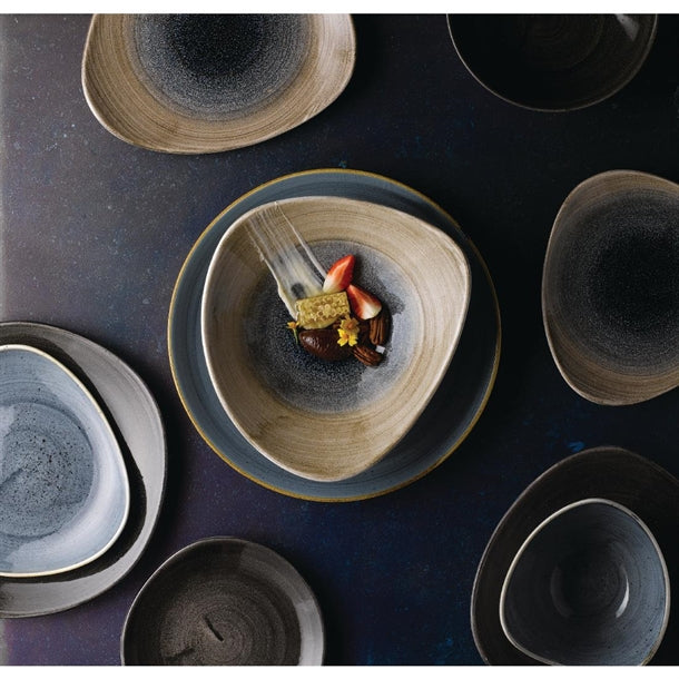 Churchill Stonecast Aqueous Triangular Plates Bayou Taupe 311mm (Pack of 6)