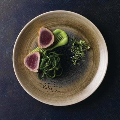 Churchill Studio Prints Agano Coupe Plates Black 288mm (Pack of 12)