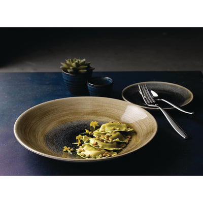 Churchill Stonecast Aqueous Deep Coupe Plates Bayou Taupe 255mm (Pack of 12)