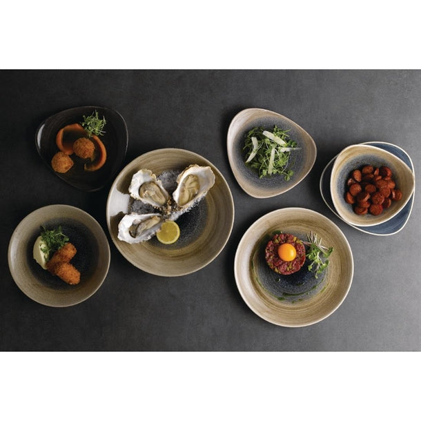 Churchill Stonecast Aqueous Triangular Bowls Bayou Taupe 13oz 185mm (Pack of 12)