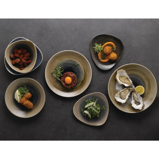 Churchill Stonecast Aqueous Triangular Bowls Bayou Taupe 13oz 185mm (Pack of 12)
