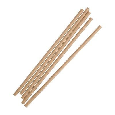 Fiesta Green Compostable Paper Straws Kraft (Pack of 250)