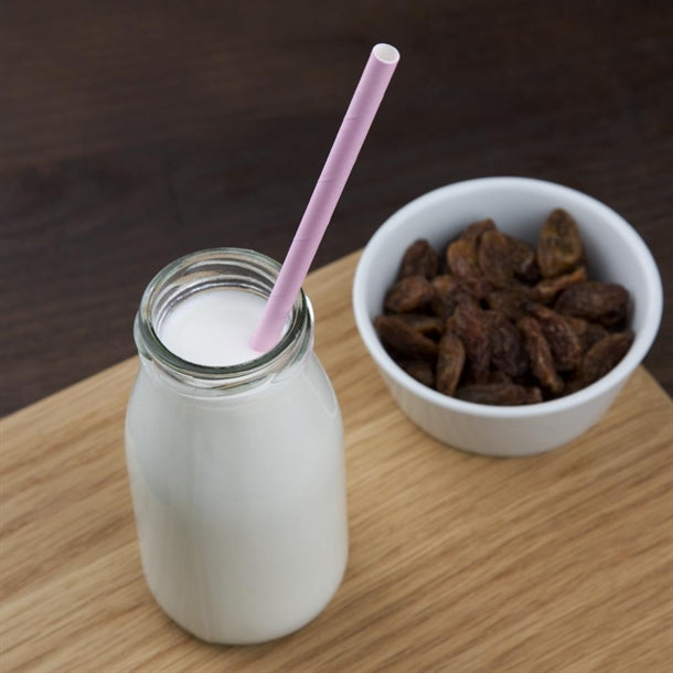 Fiesta Green Compostable Paper Straws Pink (Pack of 250)