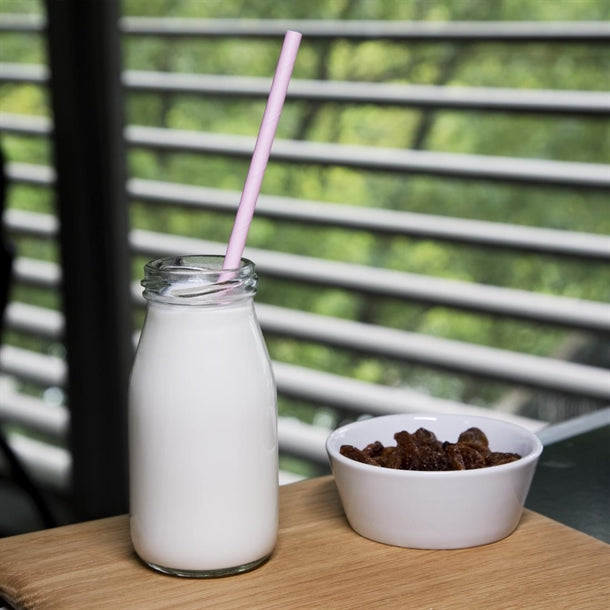 Fiesta Green Compostable Paper Straws Pink (Pack of 250)