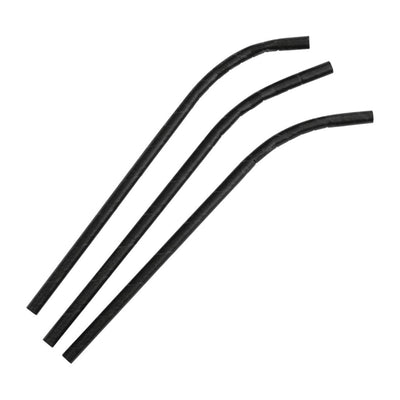 Fiesta Green Compostable Bendy Paper Straws Black (Pack of 250)