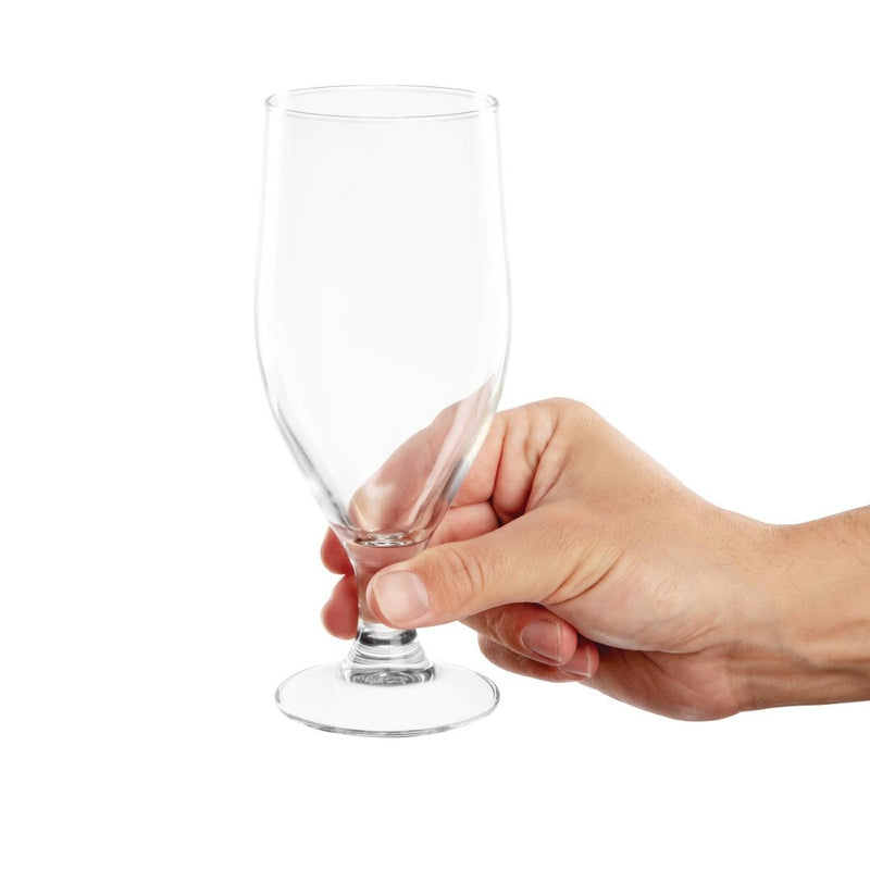 Olympia Stemmed Beer Glasses 420ml (Pack of 6)
