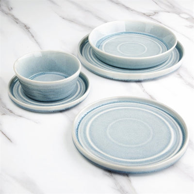 Olympia Cavolo Flat Round Bowls Ice Blue 143mm (Pack of 6)