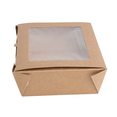Fiesta Green Compostable Salad Boxes with PLA Windows 700ml (Pack of 200)