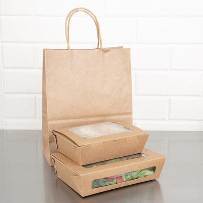 Fiesta Green Compostable Kraft Food Boxes Large 204mm (Pack of 100)
